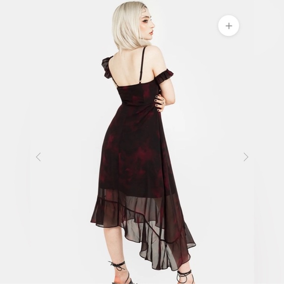 Disturbia Vesta Asymmetric Chiffon Midaxi Dress, US 14 - Picture 2 of 7